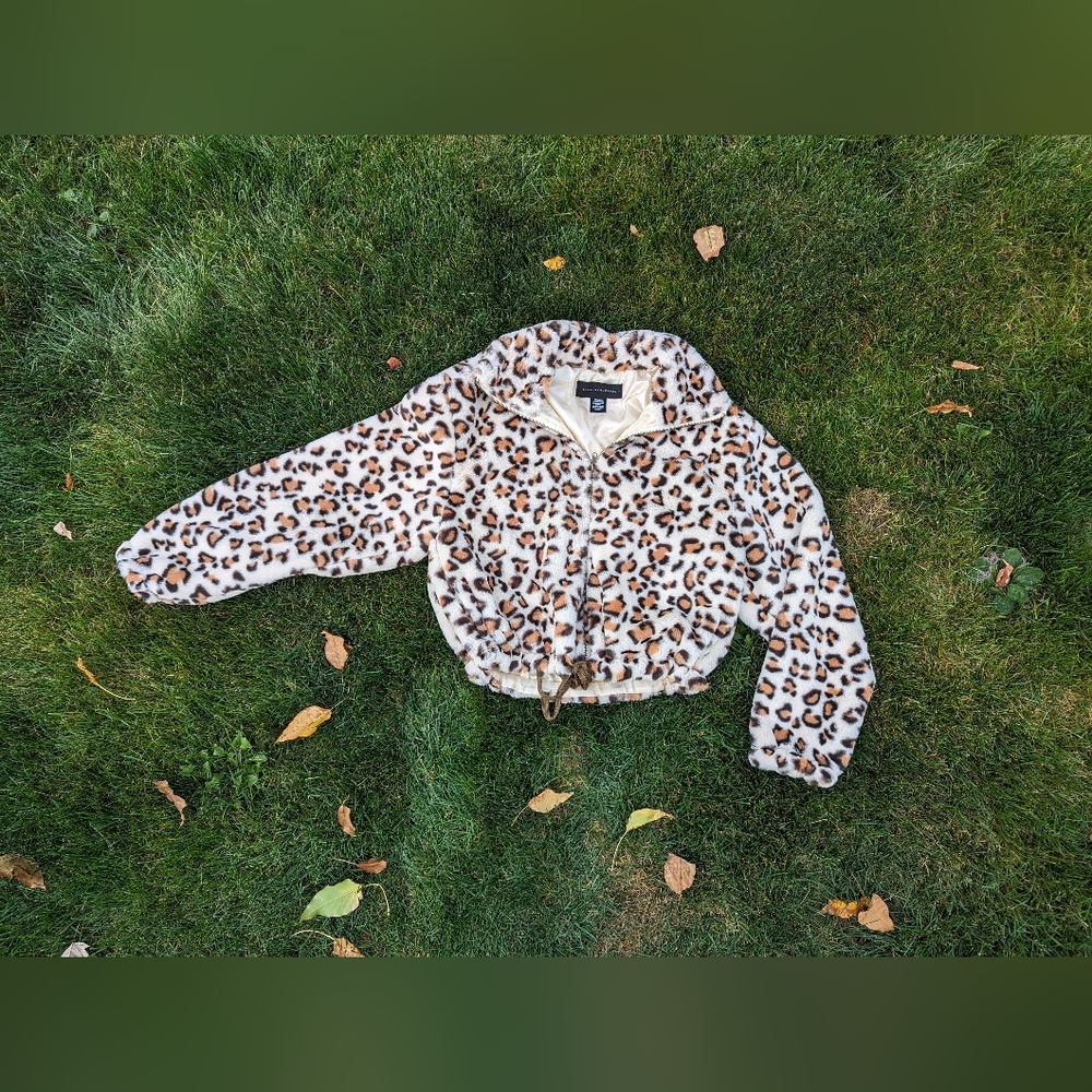 Know One Cares Cropped Faux Fur Jacket